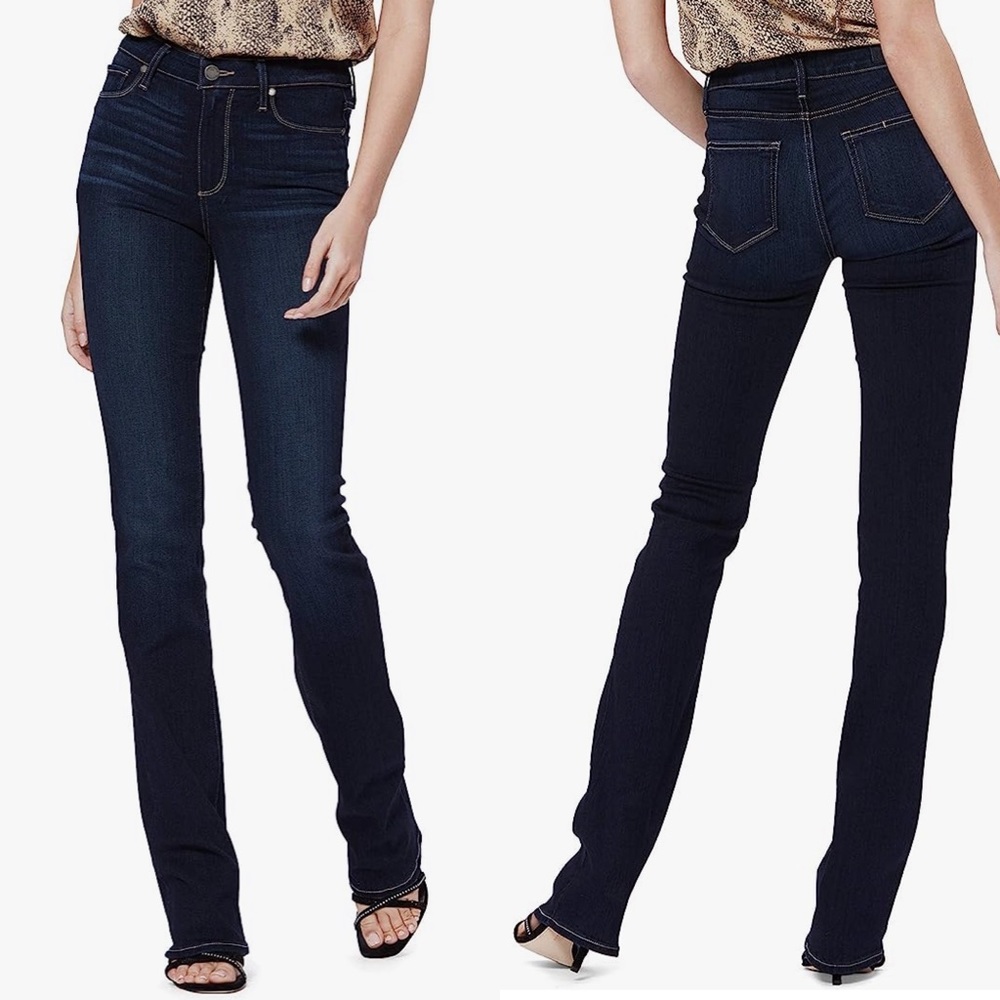 Paige High Rise Manhattan Bootcut Jeans in Gardena